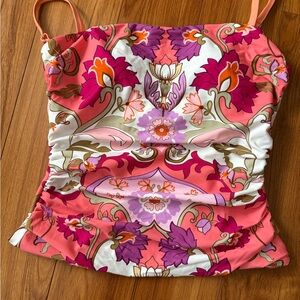 Cupshe Pink and Orange Ruched One Piece